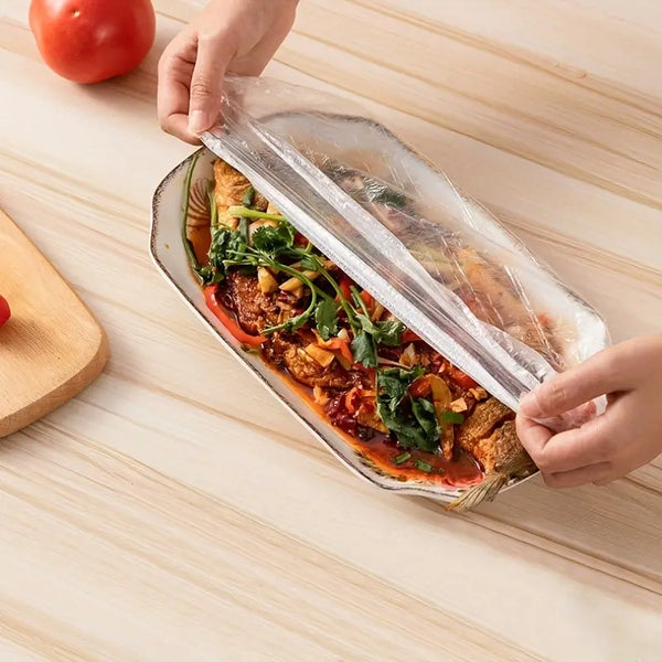 Elastic Food Covers Pack of 100 – Disposable Bowl & Plate Wrap Covers