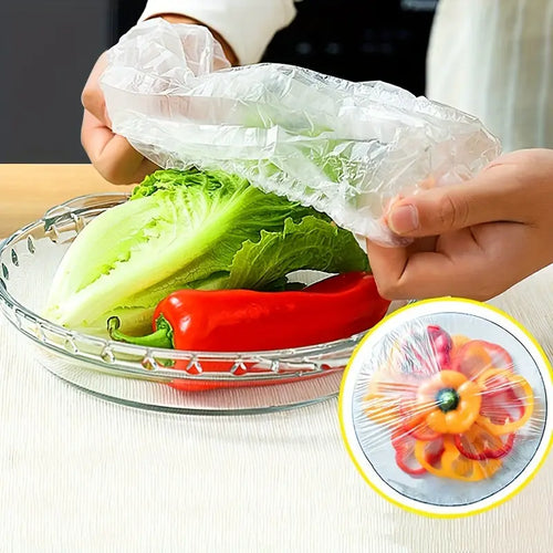 Elastic Food Covers Pack of 100 – Disposable Bowl & Plate Wrap Covers