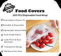 Elastic Food Covers Pack of 100 – Disposable Bowl & Plate Wrap Covers