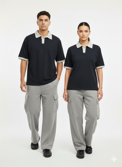 Men's Stylish Track Suit - Premium Polo T-Shirt & Cargo Trouser Set