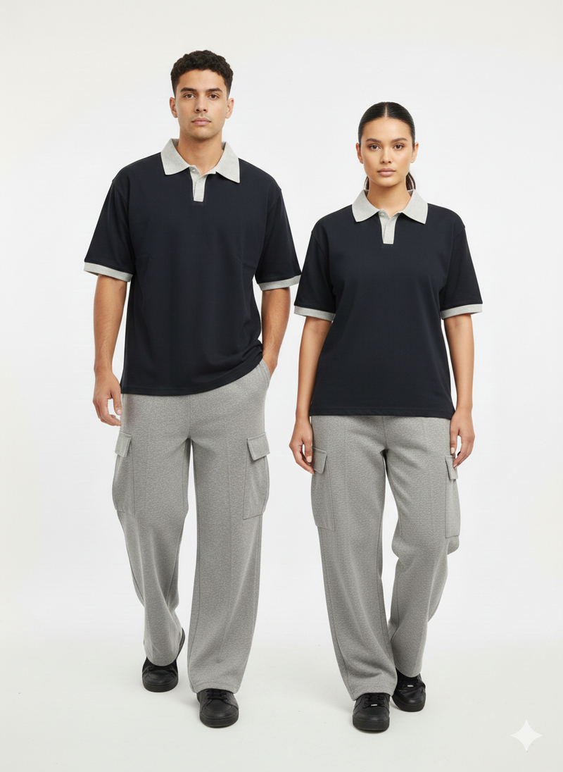 Men's Stylish Track Suit - Premium Polo T-Shirt & Cargo Trouser Set