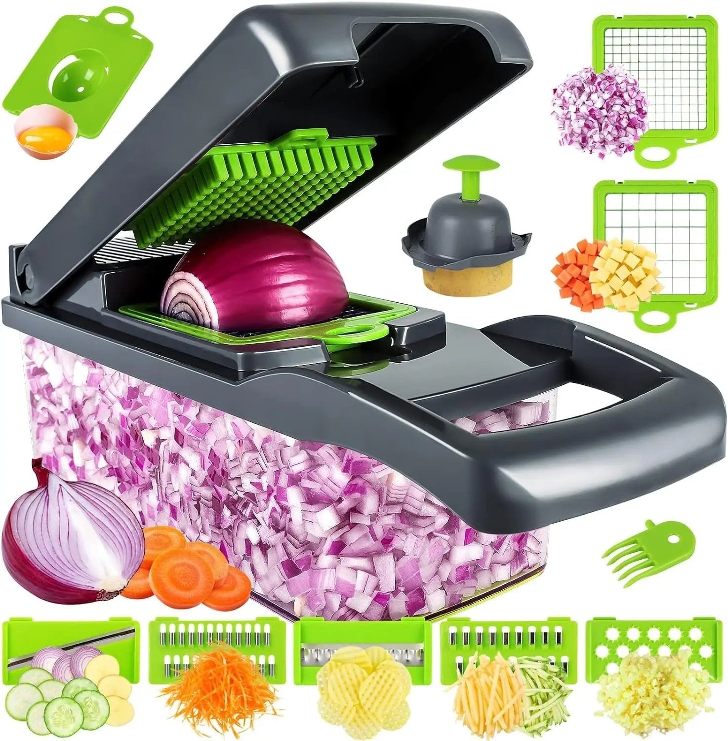 16-in-1 Multifunctional Vegetable Cutter & Slicer – Kitchen Tool with Interchangeable Blades Nexa Cart