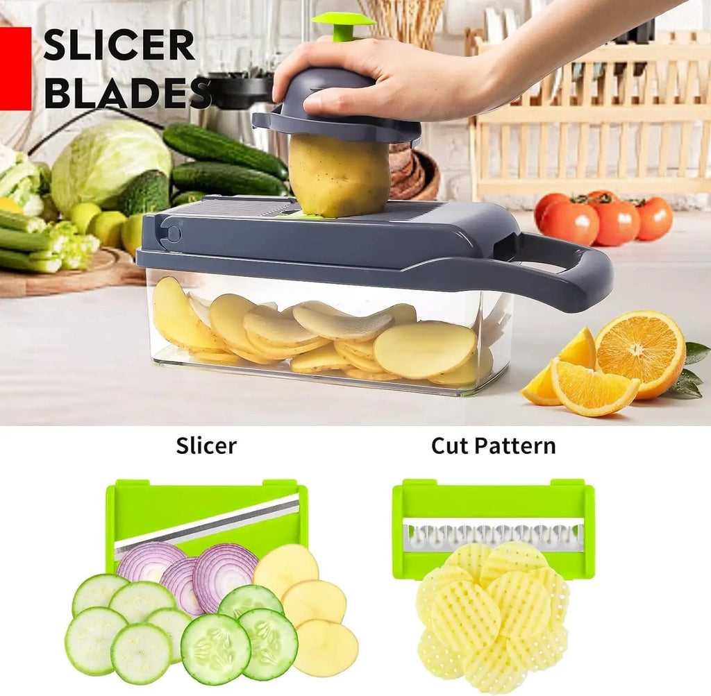 16-in-1 Multifunctional Vegetable Cutter & Slicer – Kitchen Tool with Interchangeable Blades Nexa Cart